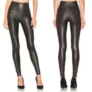 Women's Black Faux Leather Leggings
